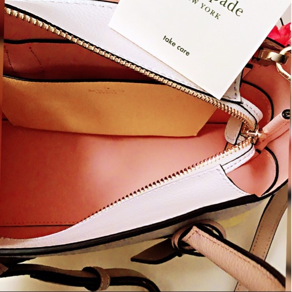 Kate Spade Cameron Street Satchel White/Yellow.NWT - Picture 11 of 14